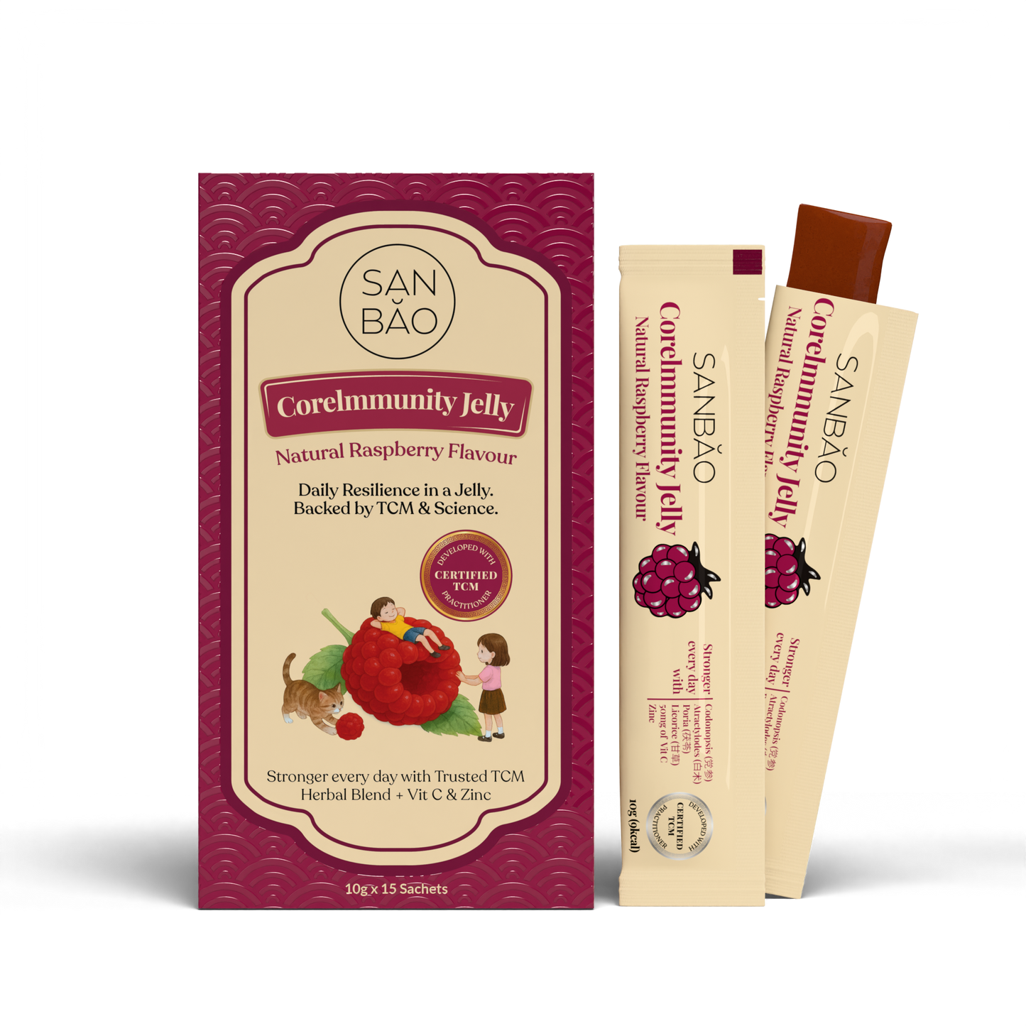 CoreImmunity Jelly Raspberry Flavour | 15 Jellies per box